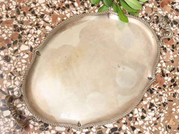 Large silver glove tray