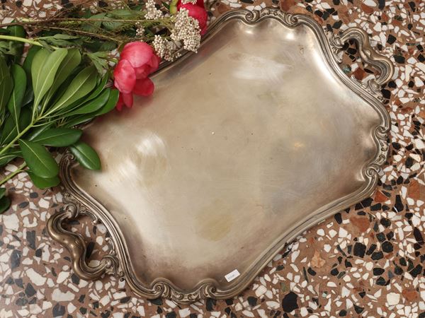 Large silver glove tray