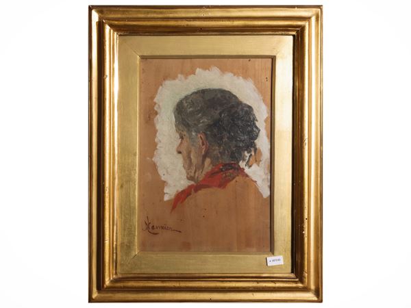 Profilo di contadina