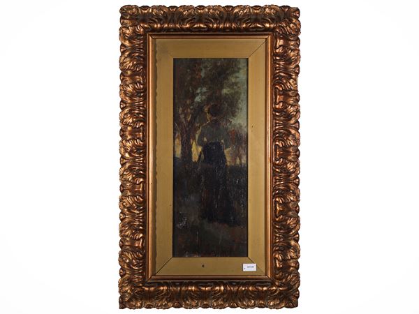 Scuola toscana della fine del XIX secolo : At dawn  - Auction Florentine Style. A Private Collection - Maison Bibelot - Casa d'Aste Firenze - Milano