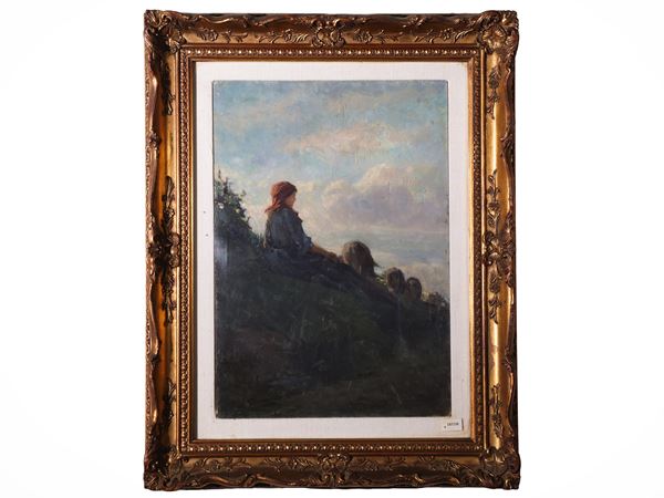 Scuola toscana della fine del XIX/inizio del XX secolo - The swineherd