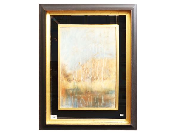 Paesaggio con stagno