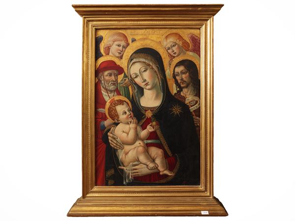Madonna con Bambino, San Giovanni Battista, San Girolamo e angeli, da Matteo di Giovanni