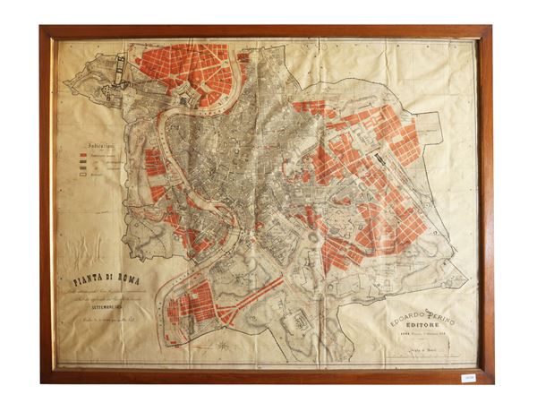 Plan of Rome, 1876  (Edoardo Perino Editore)  - Auction Florentine Style. A Private Collection - Maison Bibelot - Casa d'Aste Firenze - Milano