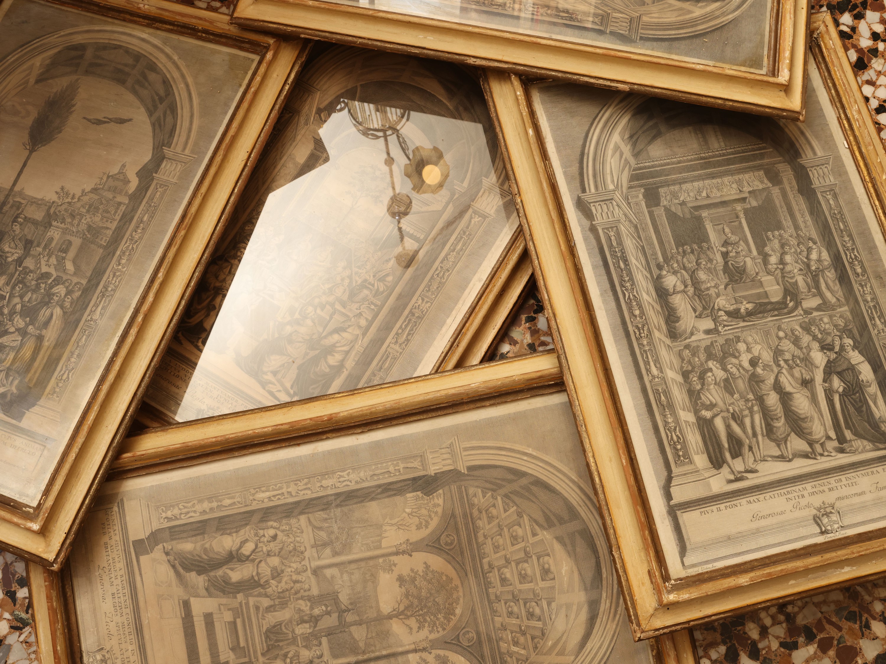 Raimondo Faucci - Storie di Papa Pio II Piccolomini (da Bernardino Pintoricchio), serie di dieci ...
