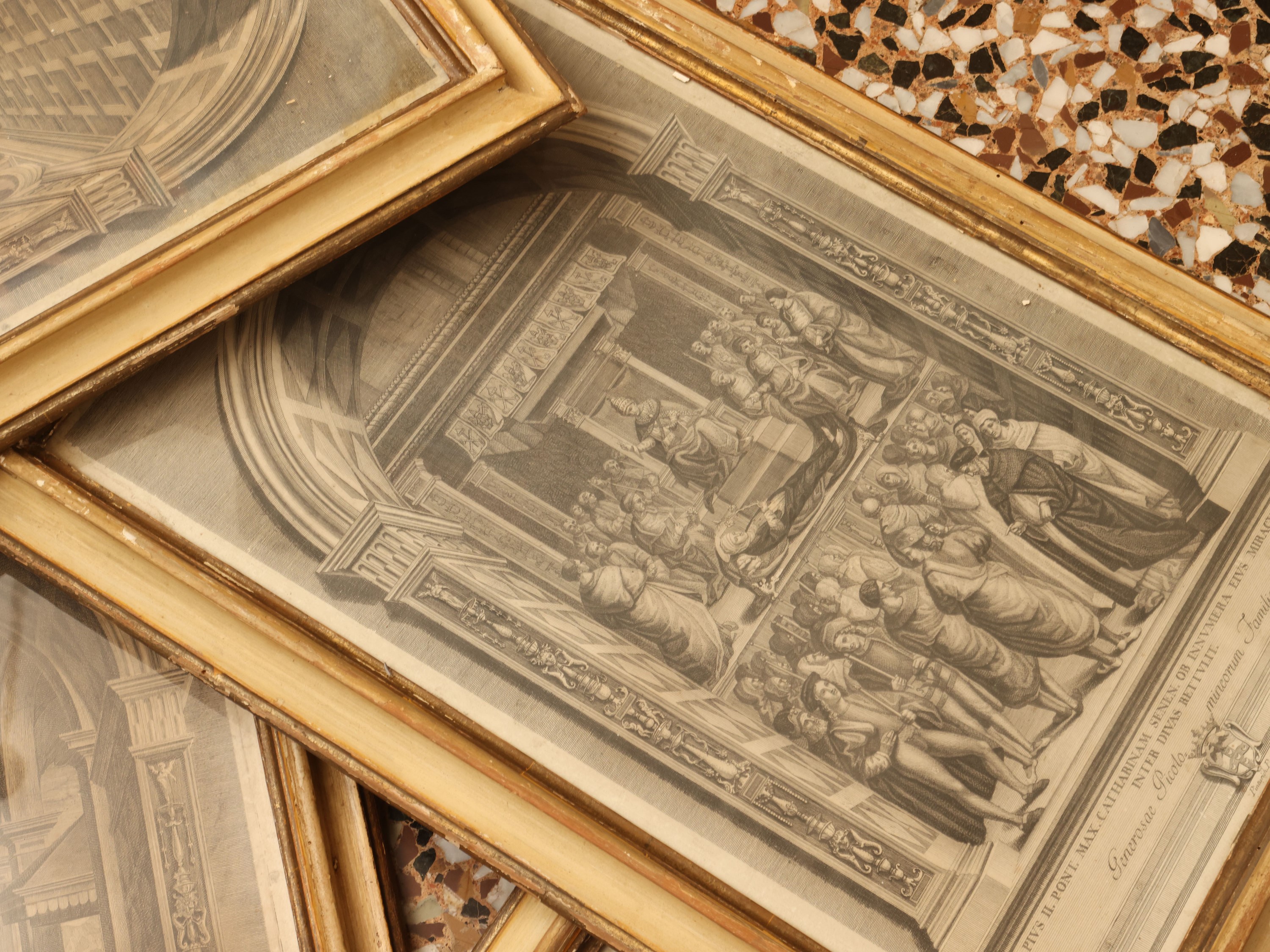 Raimondo Faucci - Storie di Papa Pio II Piccolomini (da Bernardino Pintoricchio), serie di dieci ...