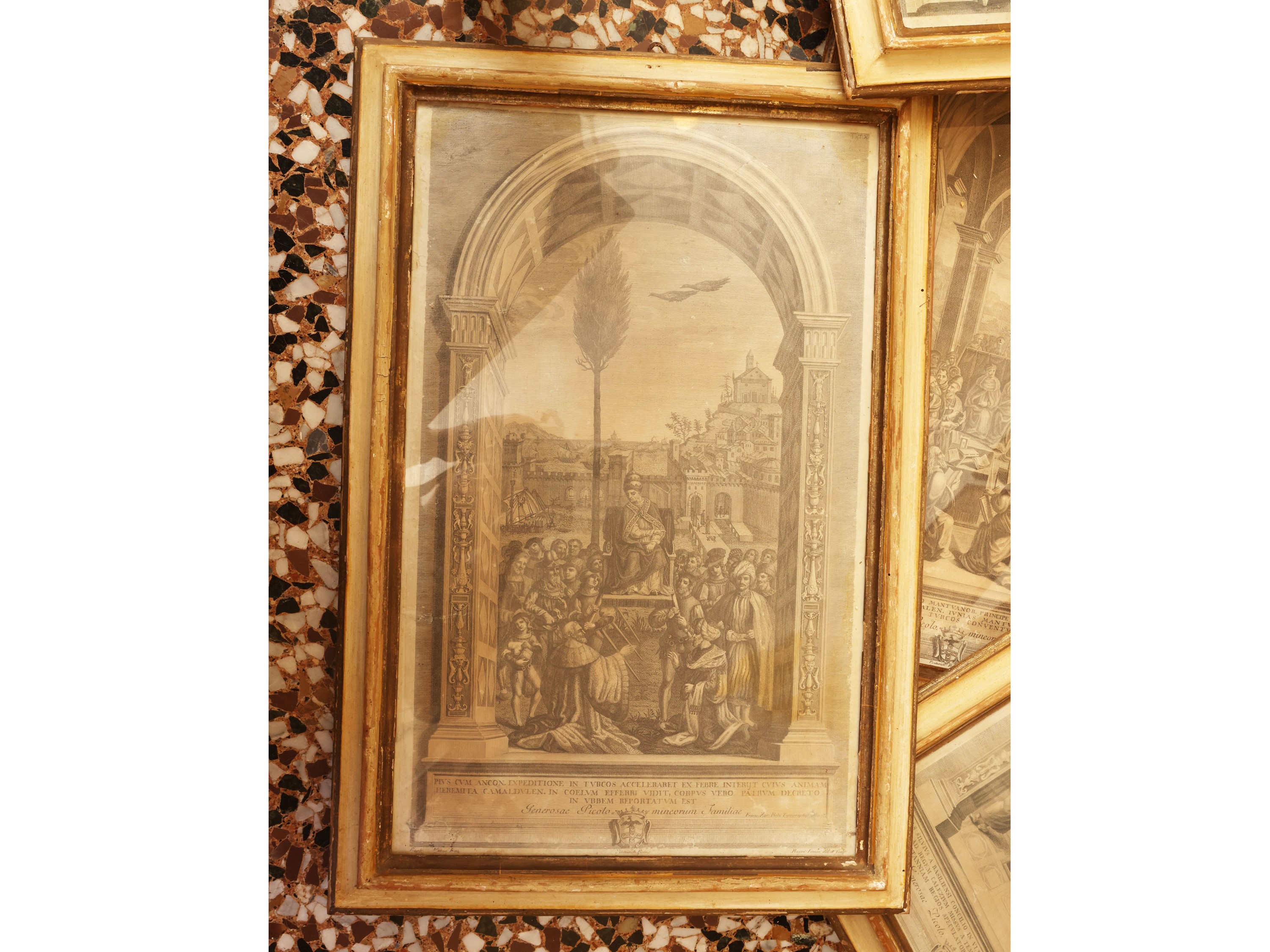 Raimondo Faucci - Storie di Papa Pio II Piccolomini (da Bernardino Pintoricchio), serie di dieci ...