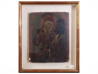 Scuola ortodossa di fine XIX secolo, Madonna con crocifisso