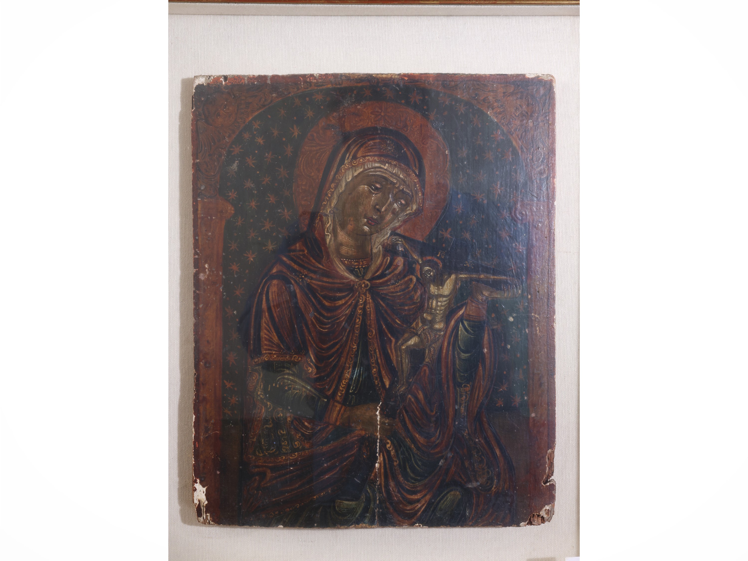 Scuola ortodossa di fine XIX secolo, Madonna con crocifisso