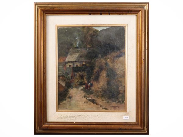Landscape with figures  (19th/20th century)  - Auction Florentine Style. A Private Collection - Maison Bibelot - Casa d'Aste Firenze - Milano