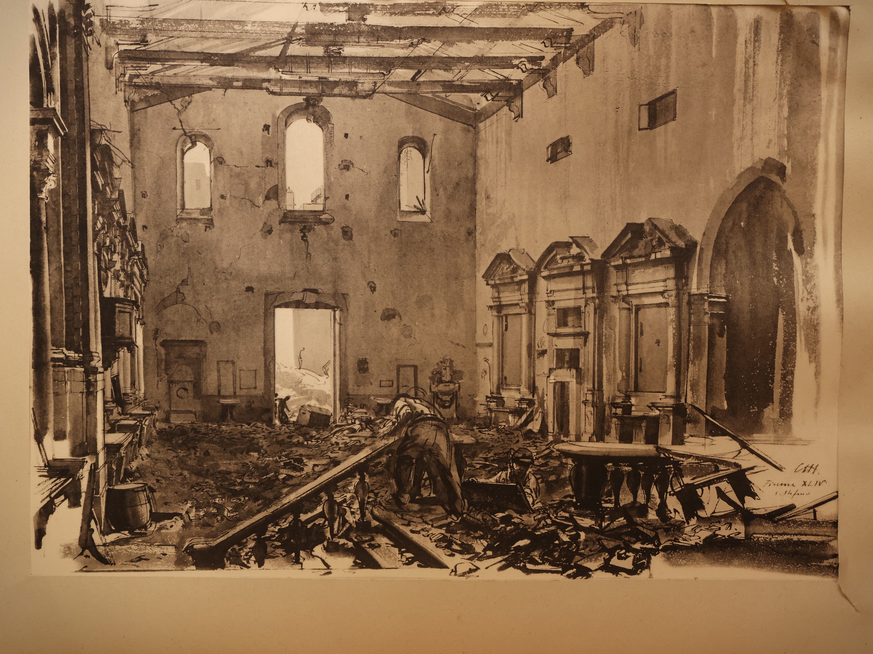 Pietro Annigoni - Distruzioni a Firenze (serie di dodici riproduzioni in fototipia)
