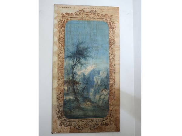 Large decorative window covering panel