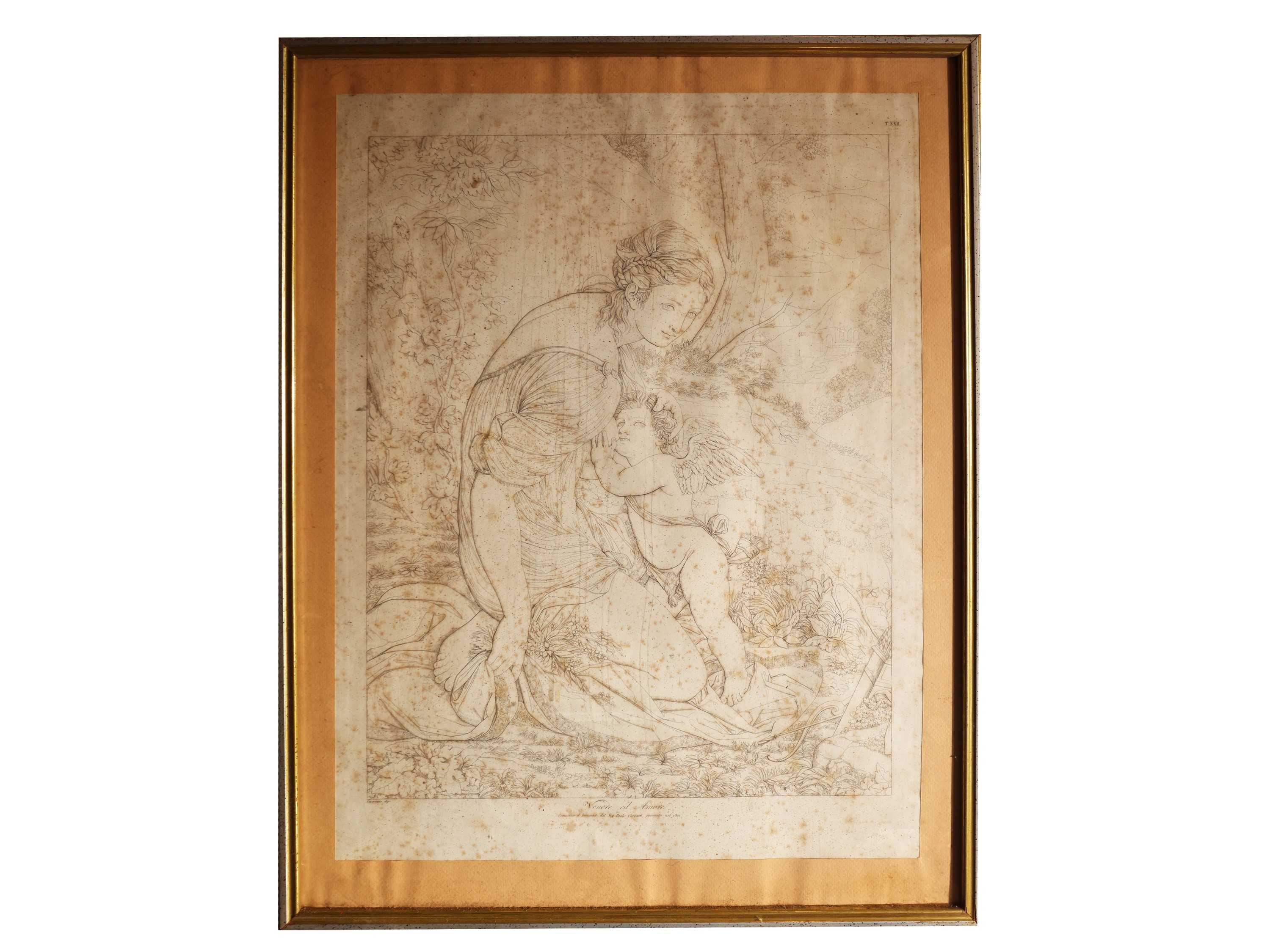 Raccolta di litografie e incisioni (XIX/XX secolo) con soggetti classici e riproduzioni pittorich...