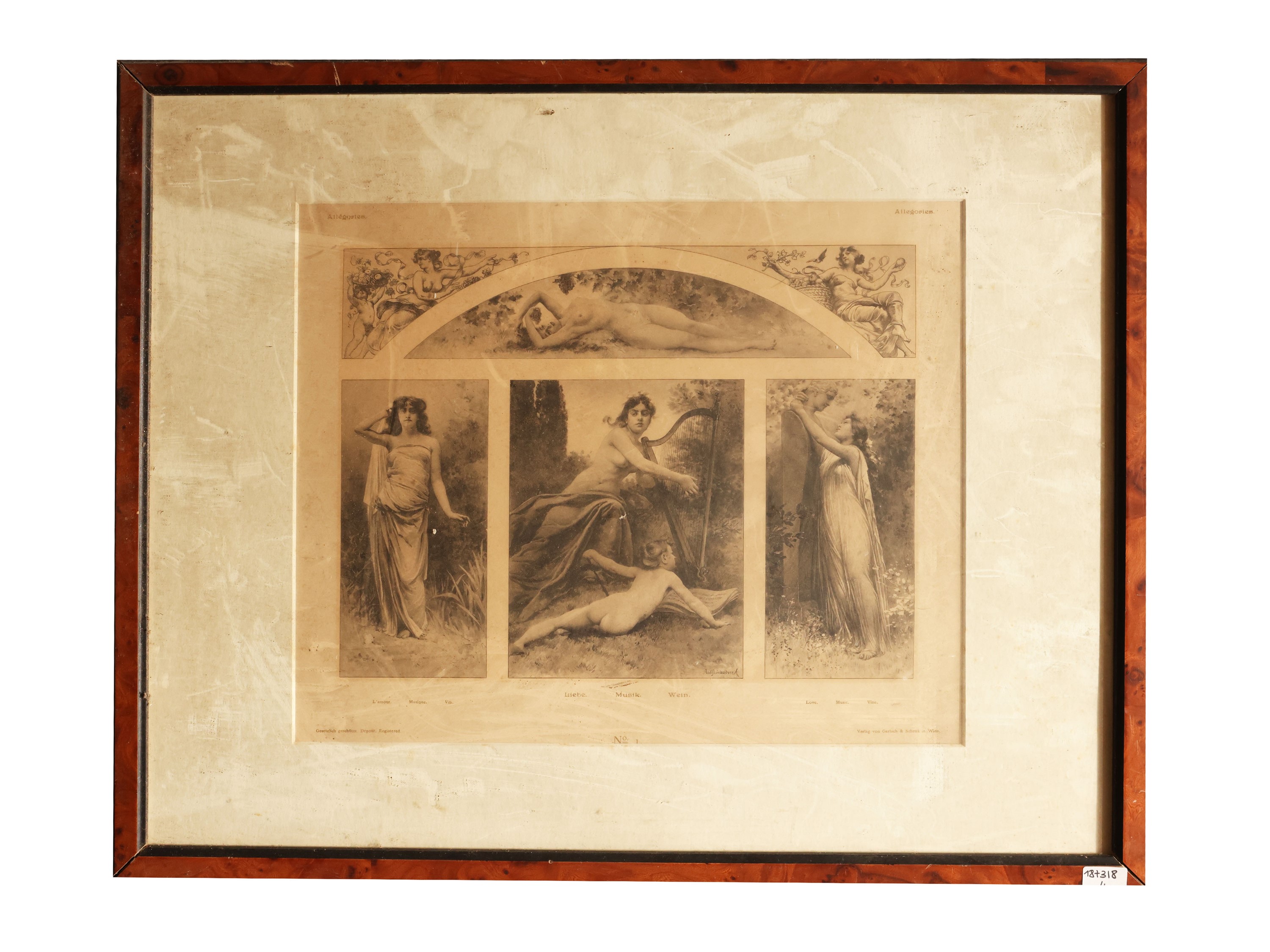 Raccolta di litografie e incisioni (XIX/XX secolo) con soggetti classici e riproduzioni pittorich...