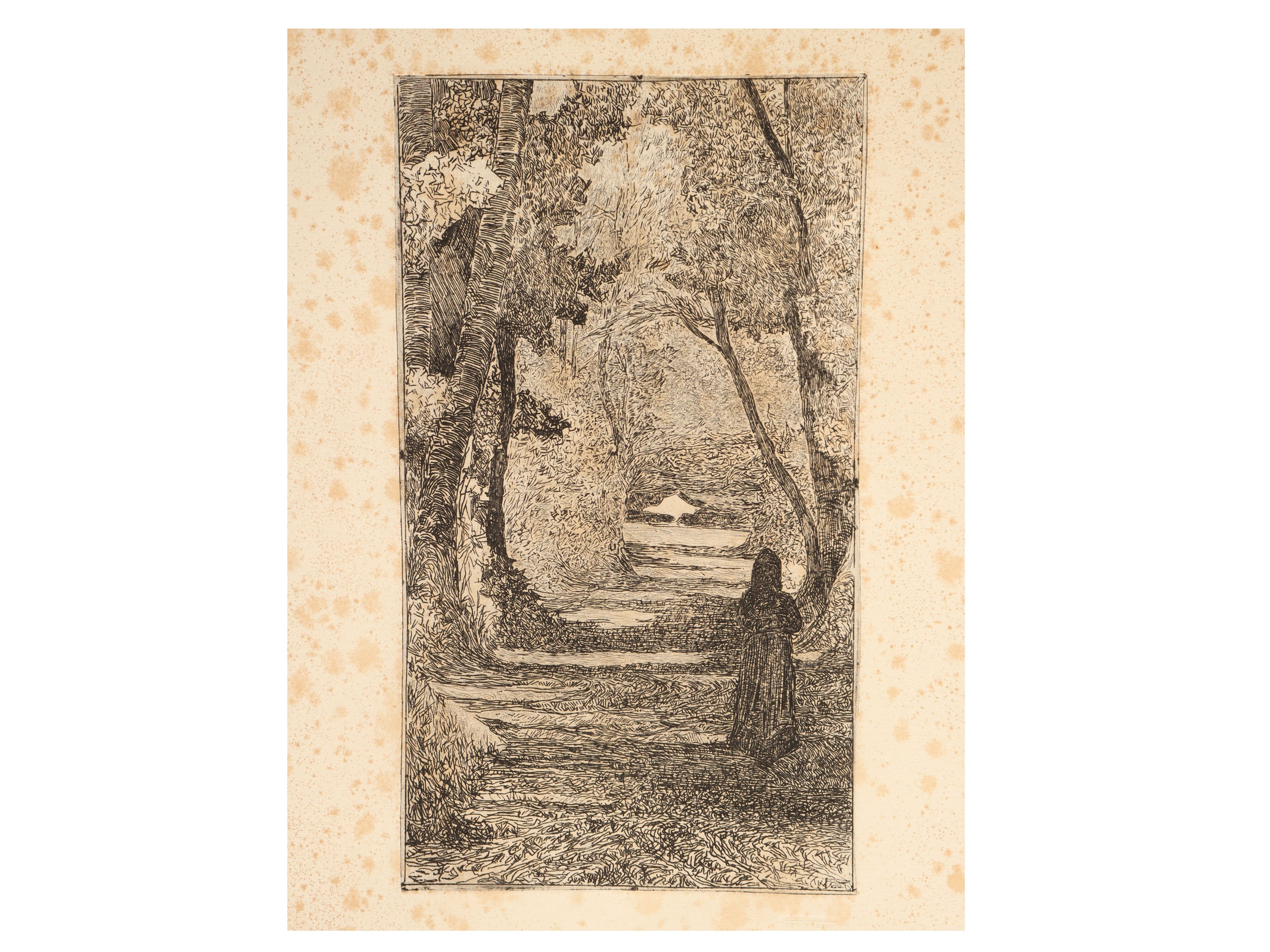 Giovanni Fattori - Sentiero nel bosco (1925) – incisione postuma