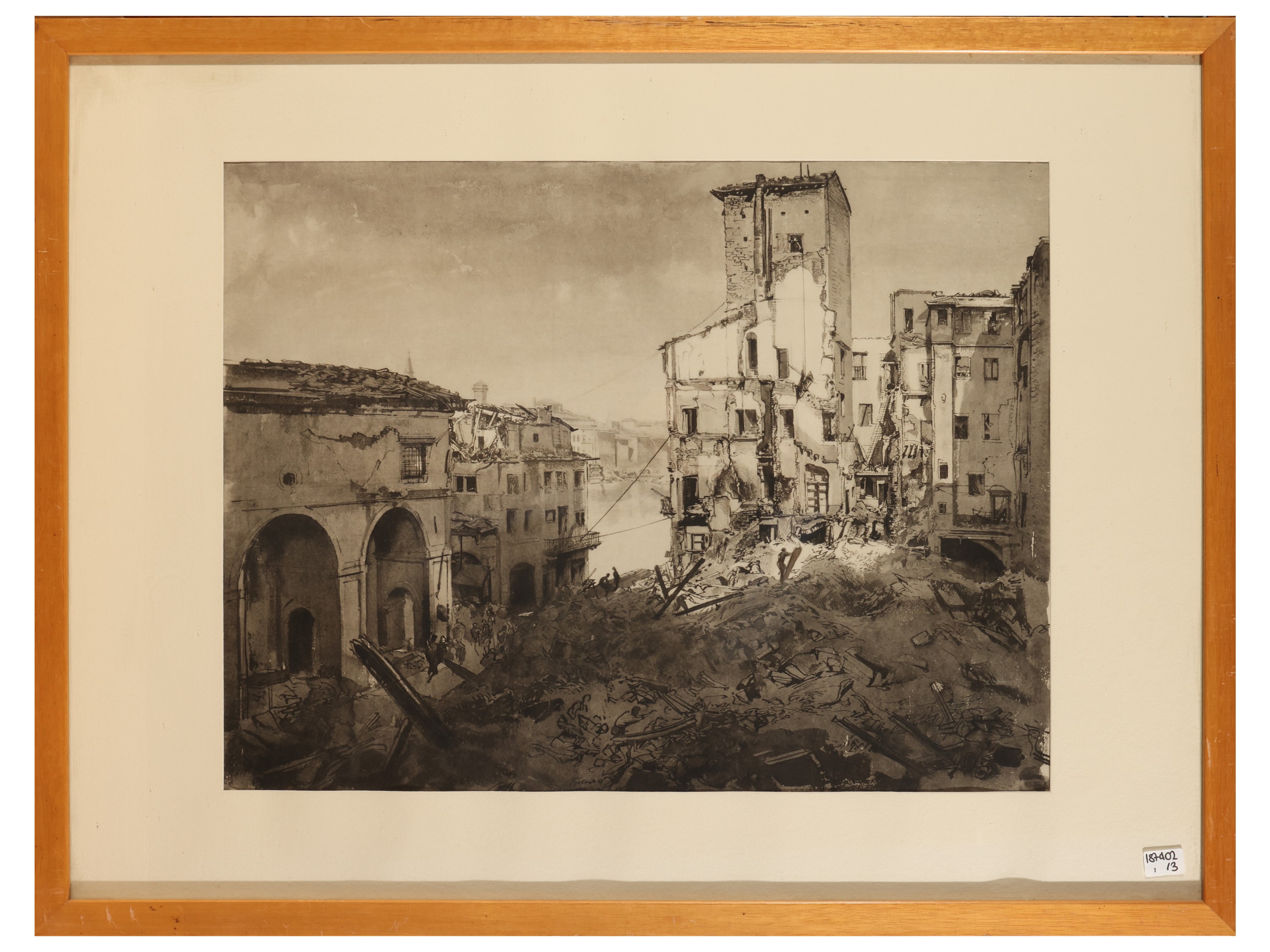Pietro Annigoni - Vedute di Firenze nel dopoguerra (tre riproduzioni in fototipia)