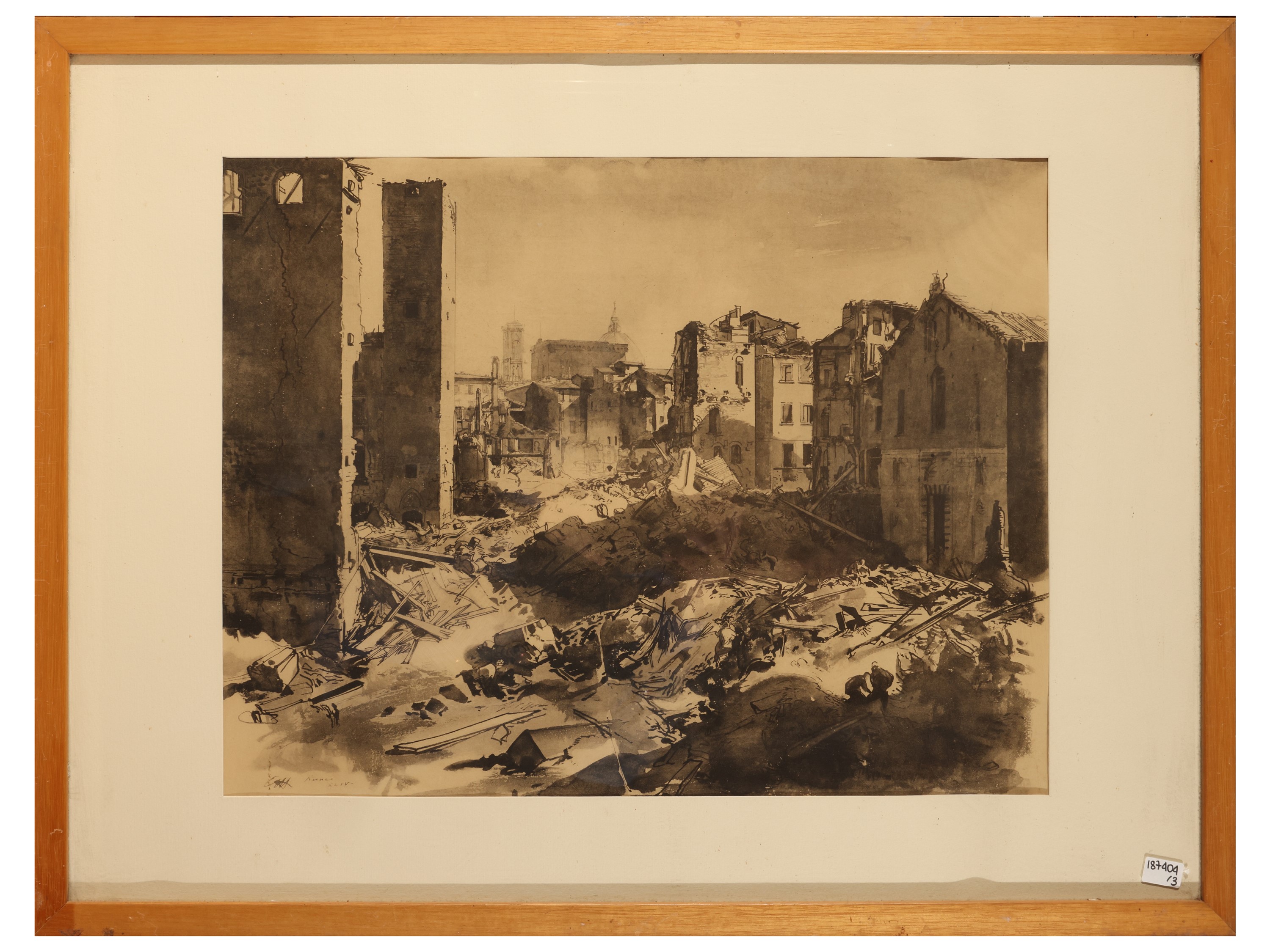 Pietro Annigoni - Vedute di Firenze nel dopoguerra (tre riproduzioni in fototipia)