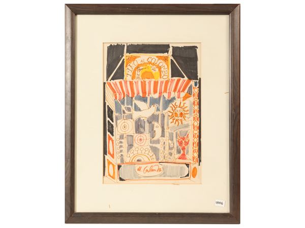 Mario Calandri : Tiro al colombo  - Auction Modern and Contemporary Art - Maison Bibelot - Casa d'Aste Firenze - Milano