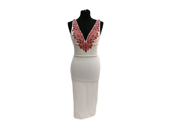 Dsquared2 - Abito da cocktail in viscosa bianca