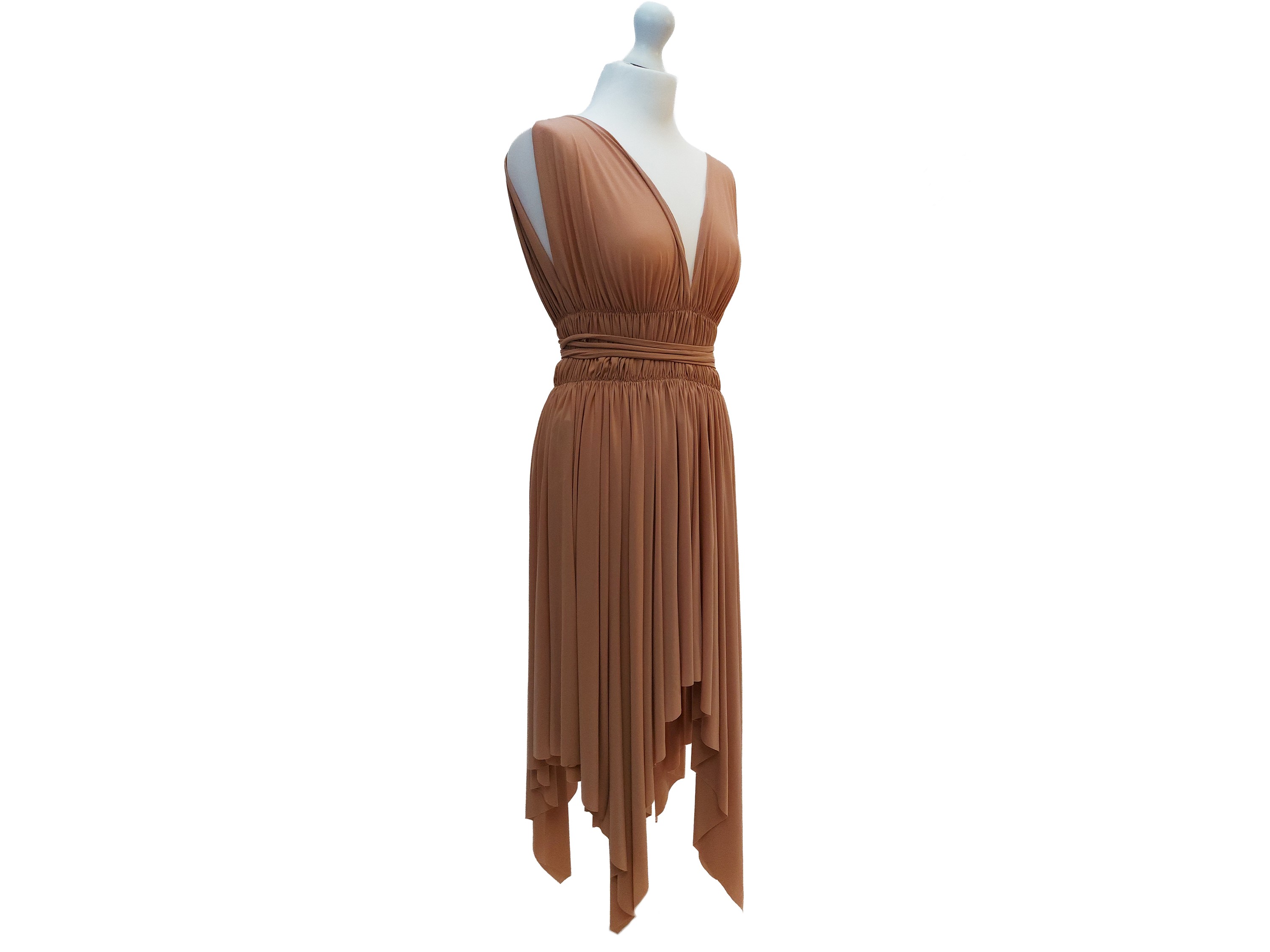 Norma Kamali, Abito in jersey color cipria