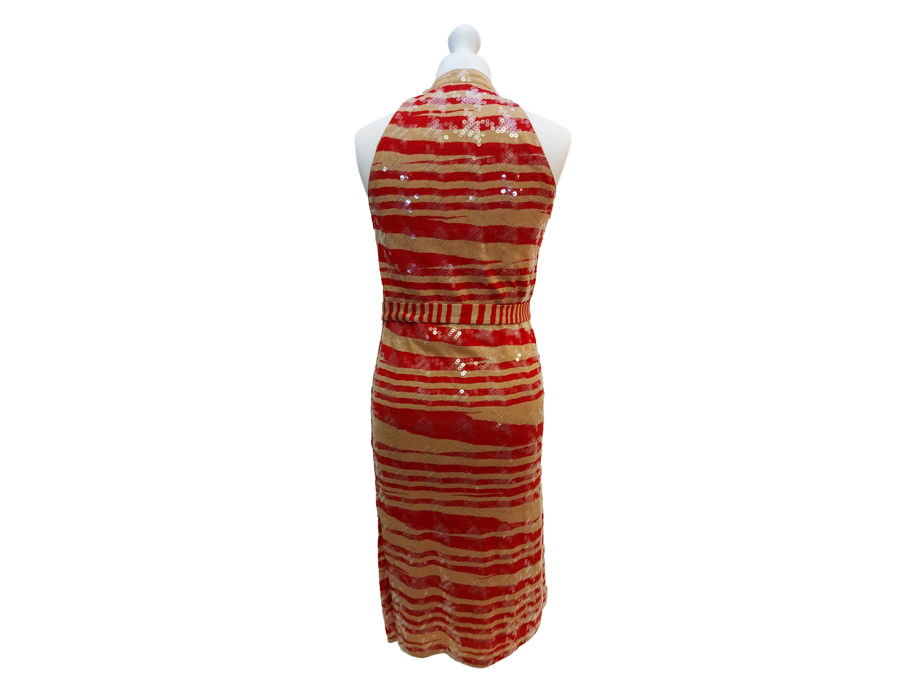 Missoni, Abito in maglia di cotone a motivo zebrato con paillettes