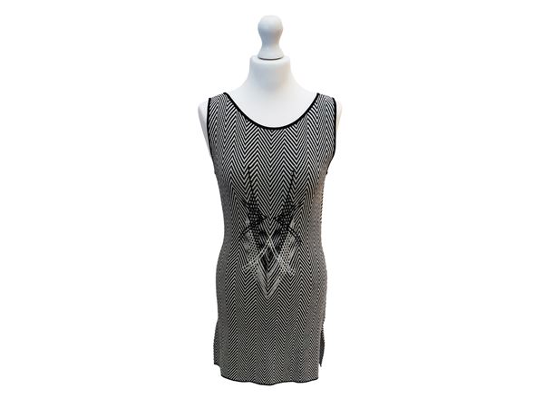 Ferré - Optical knitted sheath dress
