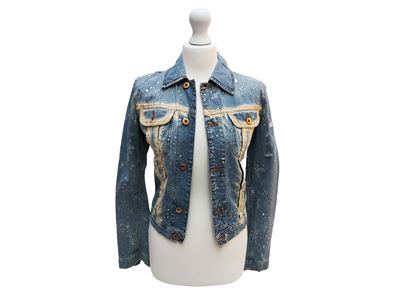 D&G, Giubbotto in denim con strass (taglia 38)
