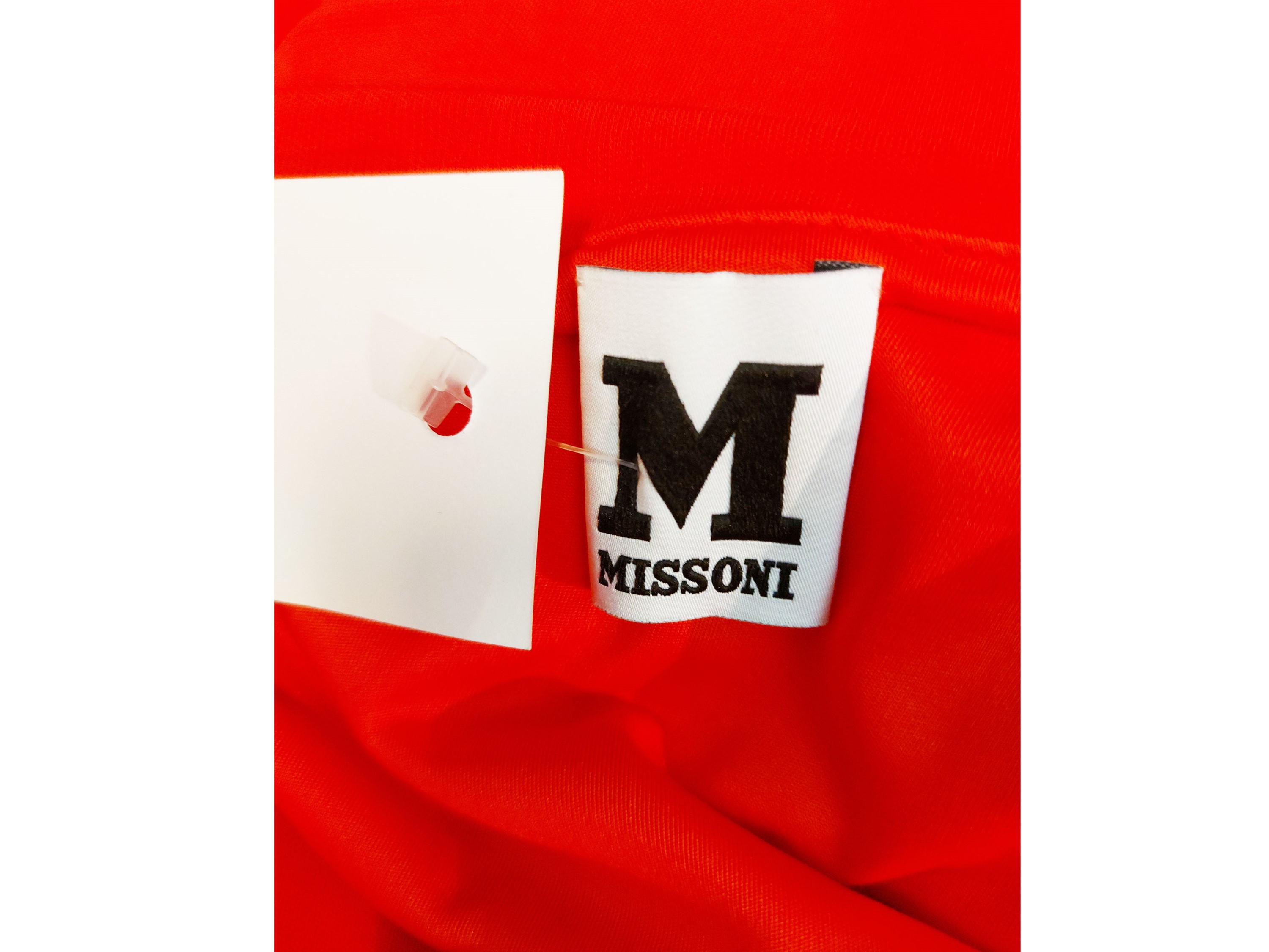 M. Missoni, Completo rosso in cotone a sigaretta e blusa in viscosa