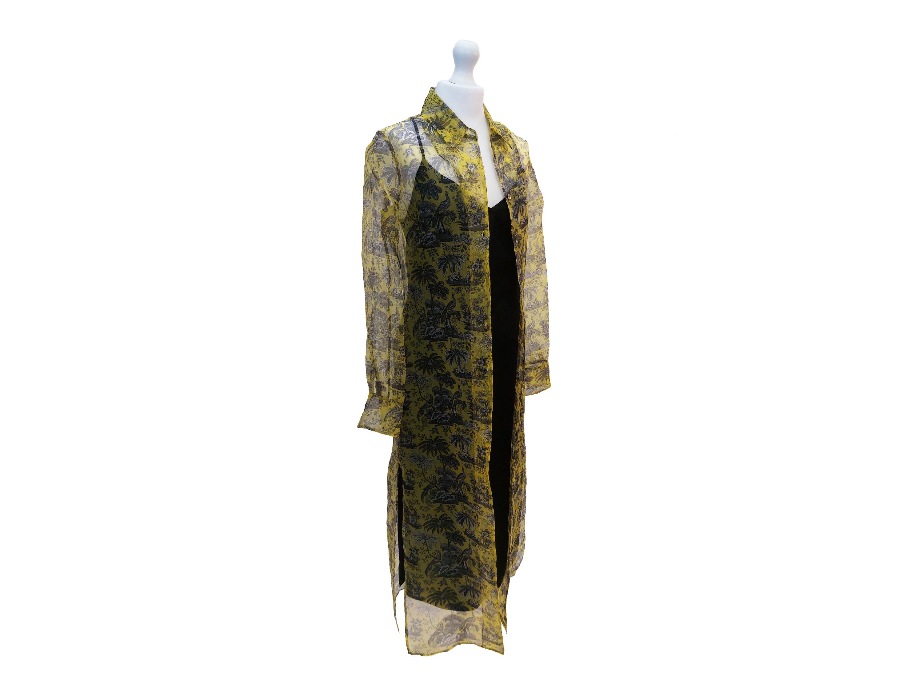 Staud, Abito sottoveste “Frank”, maxi dress con spolverino leggero e trasparente