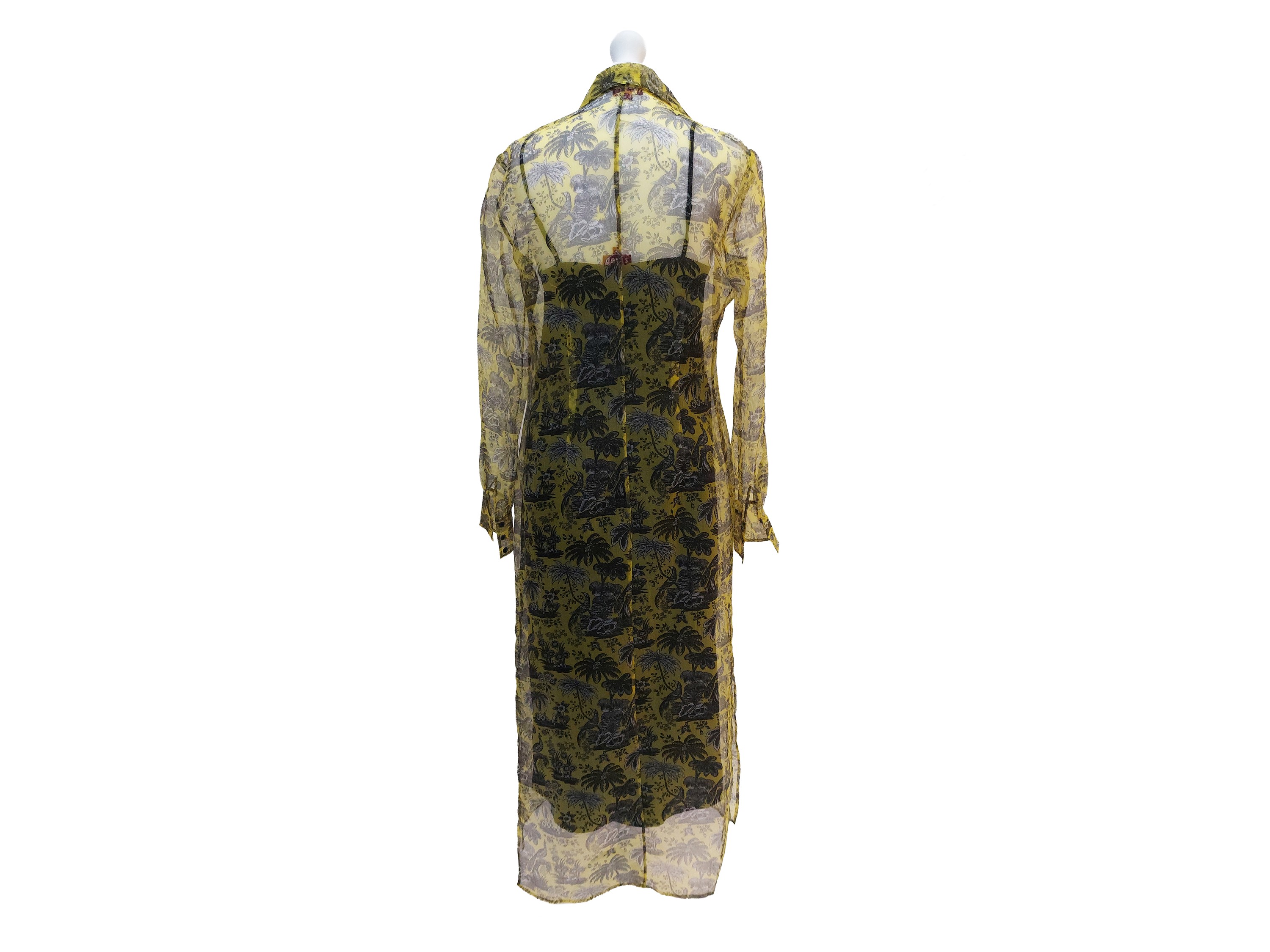 Staud, Abito sottoveste “Frank”, maxi dress con spolverino leggero e trasparente