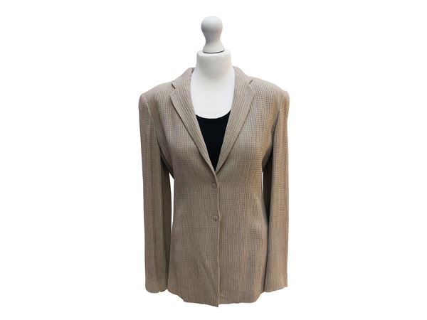 Giorgio Armani - Beige and lilac silk jacket