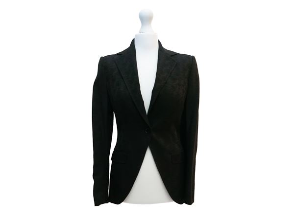 D&G - Tailleur pantalone in lana e seta nera