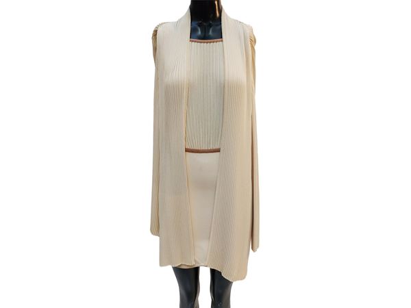 Hervé Léger - Completo in maglia beige