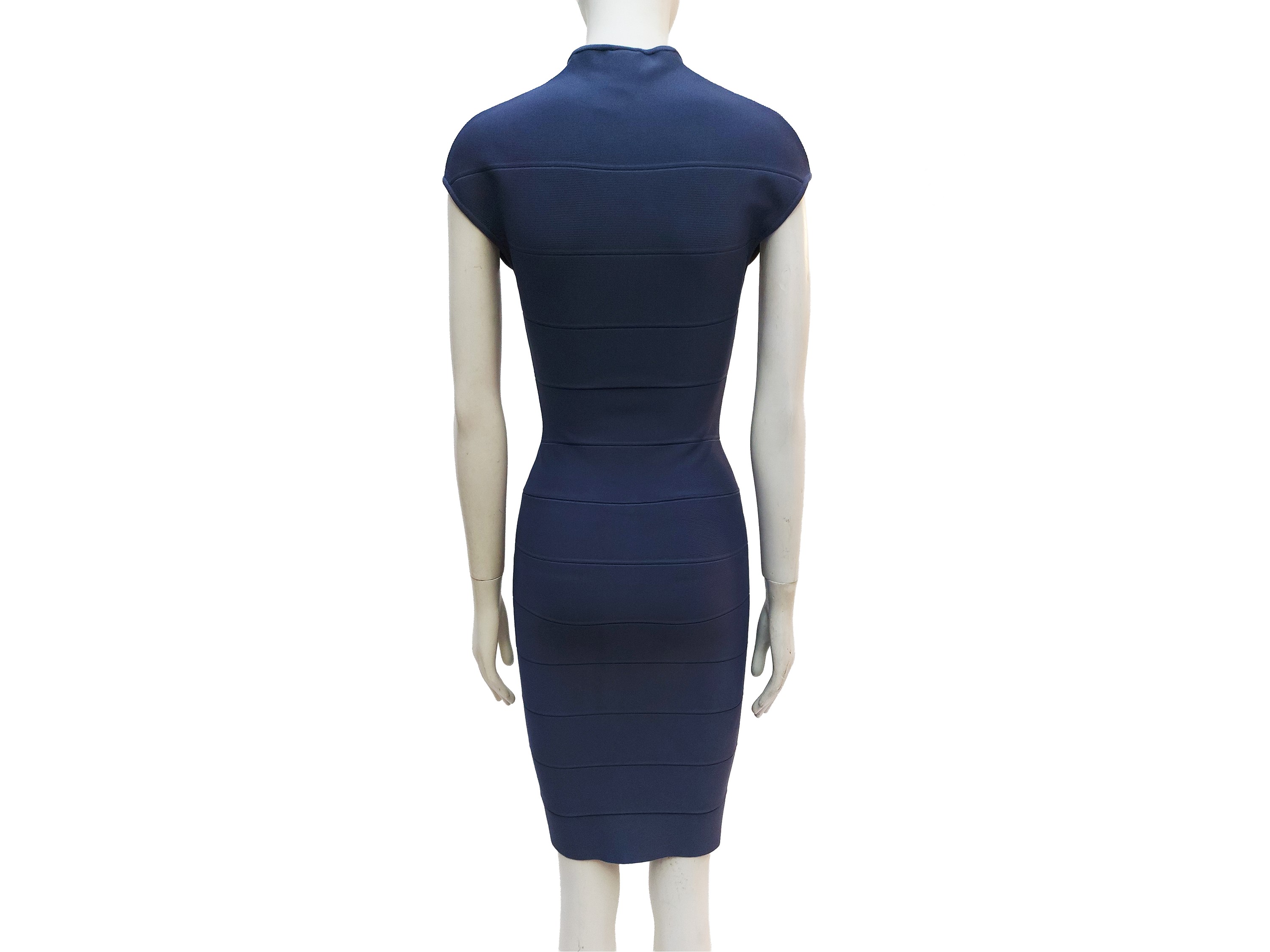 Hervé Léger, Abito in maglia carta da zucchero (bandage dress) con zip frontale