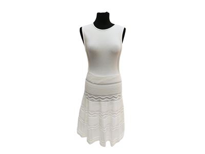 Missoni, Abito in maglia di cotone bianco (taglia 40)