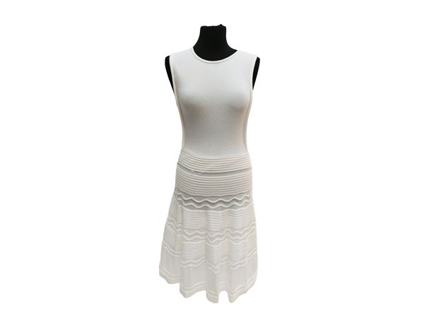 M Missoni - Abito in maglia di cotone bianco