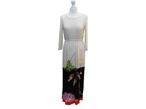 Long patterned viscose dress, Giulia Rositani