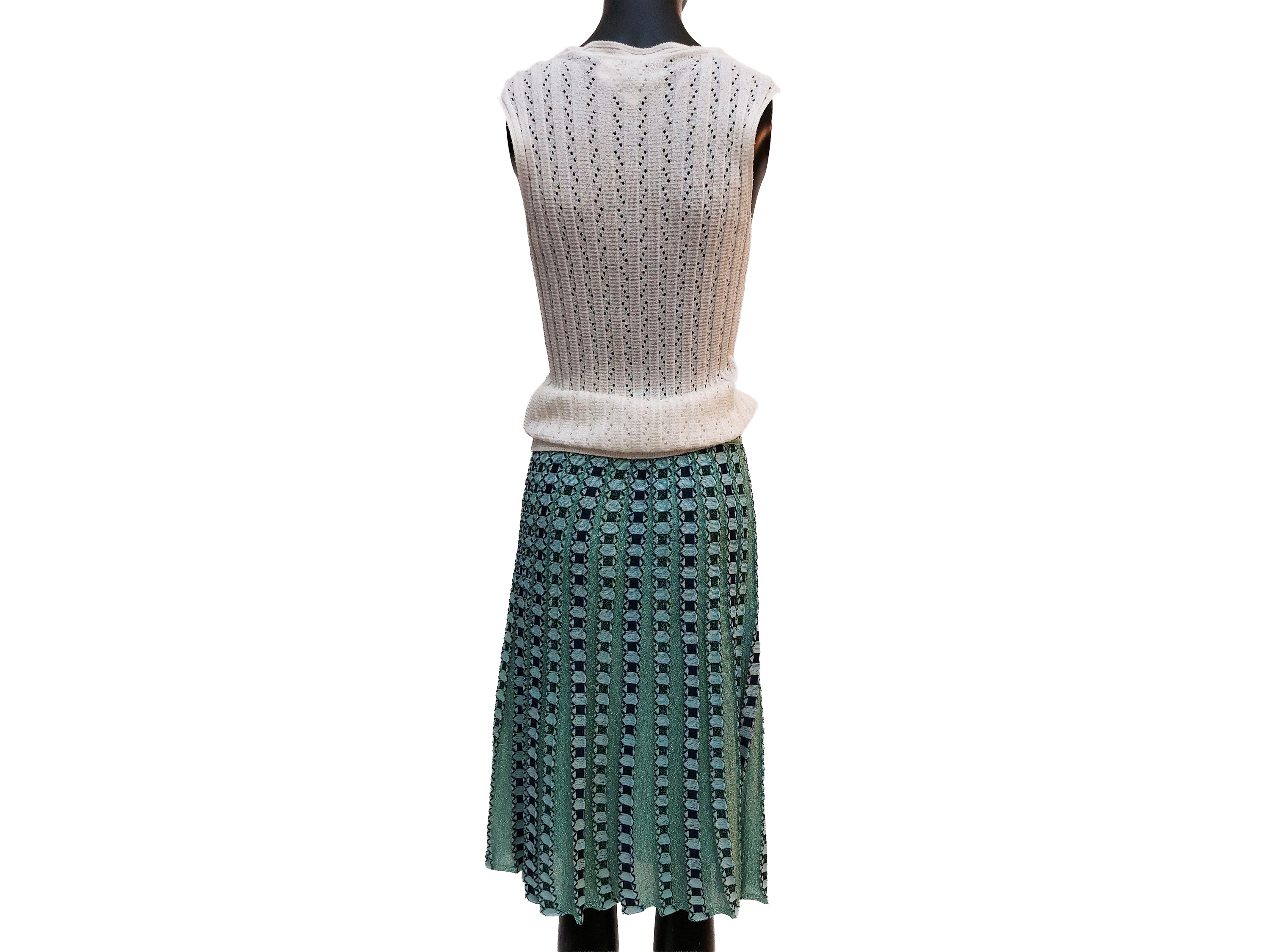 Missoni, Completo gonna e top in maglia jacquard lamé con motivo geometrico