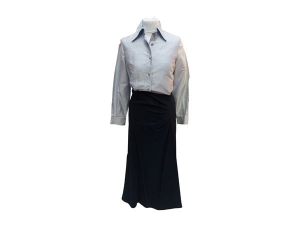 SportMax - Blue jersey midi skirt