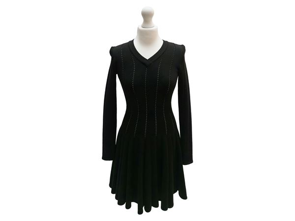 Alaïa - Black wool mini dress