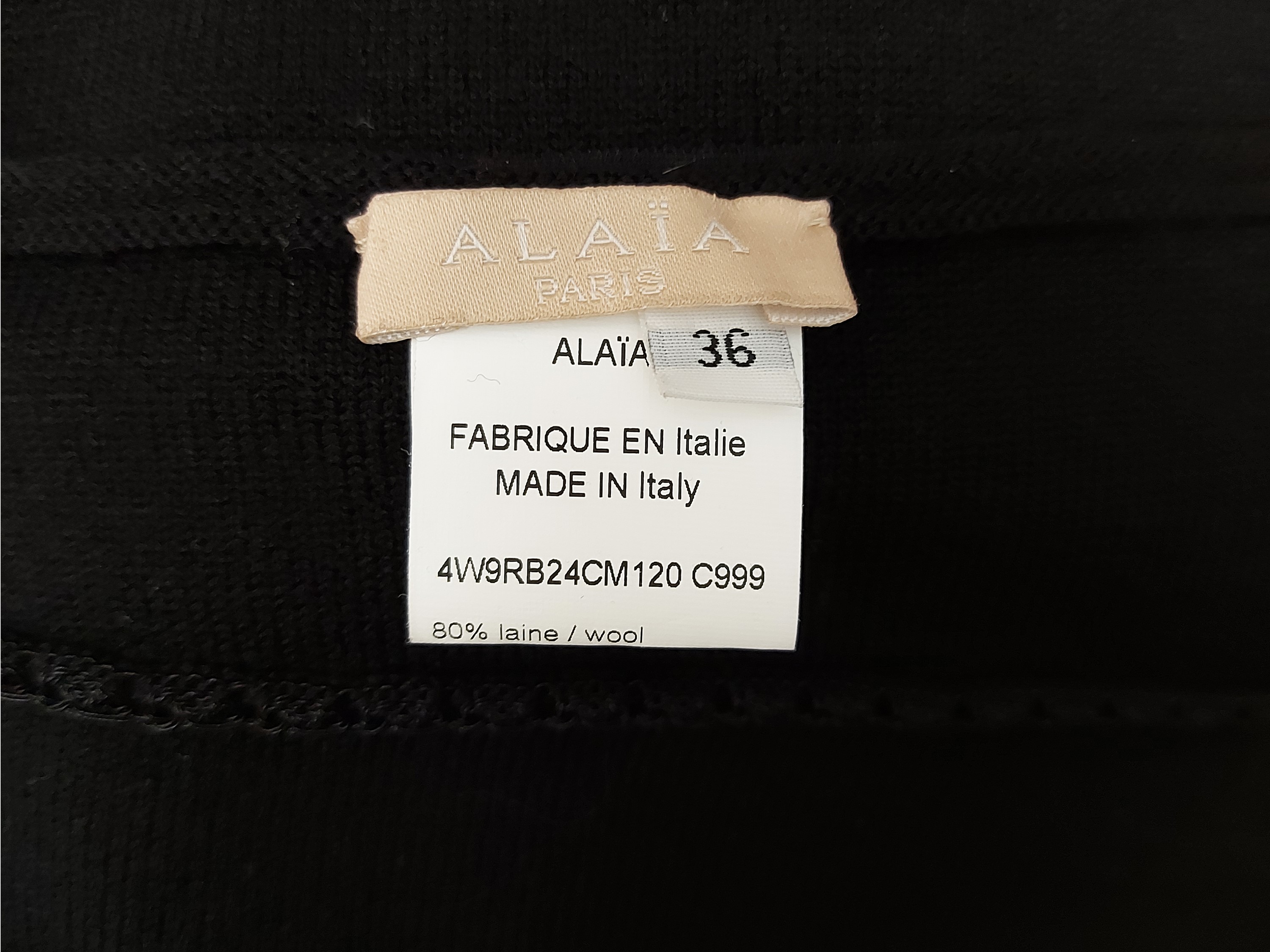 Alaïa - Mini Dress in Lana Nera