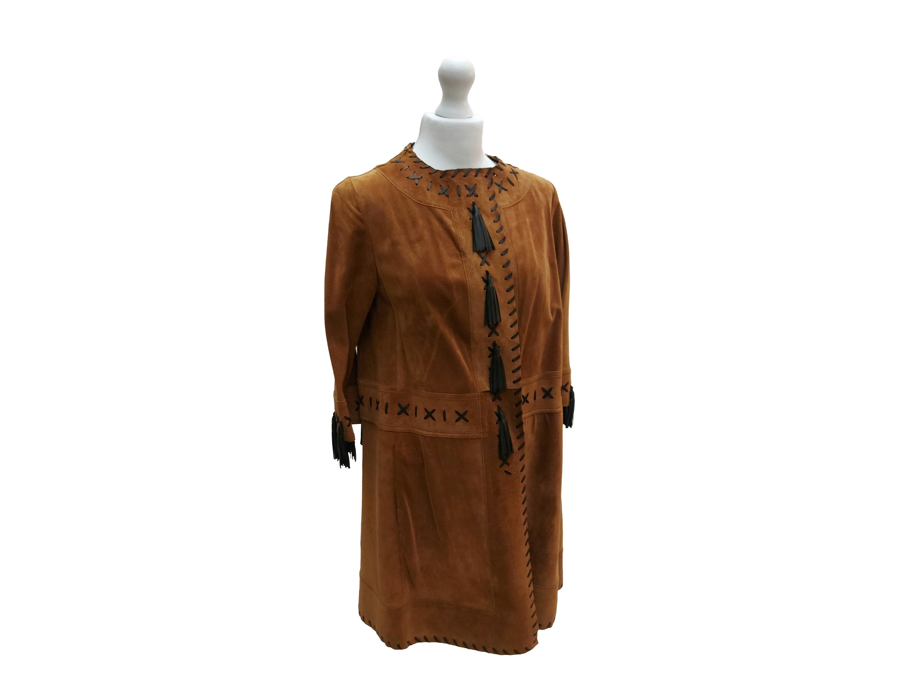 Bally - Giacca Lunga Scamosciata Color Biscotto