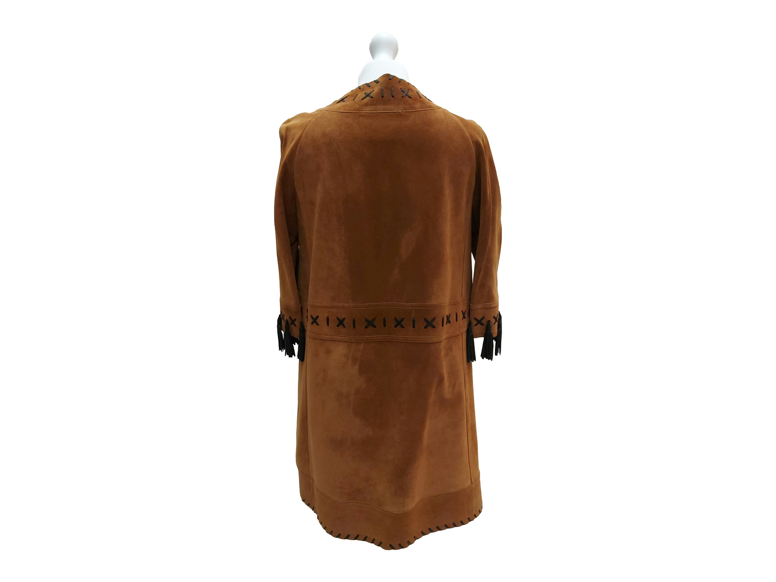 Bally - Giacca Lunga Scamosciata Color Biscotto