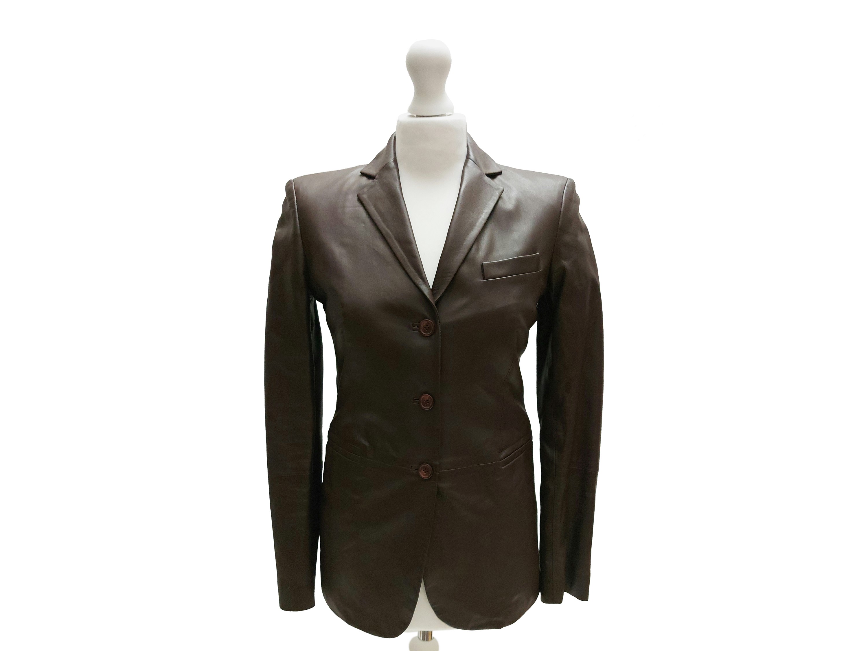 Trussardi - Tailleur Pantalone in Pelle Bordeaux