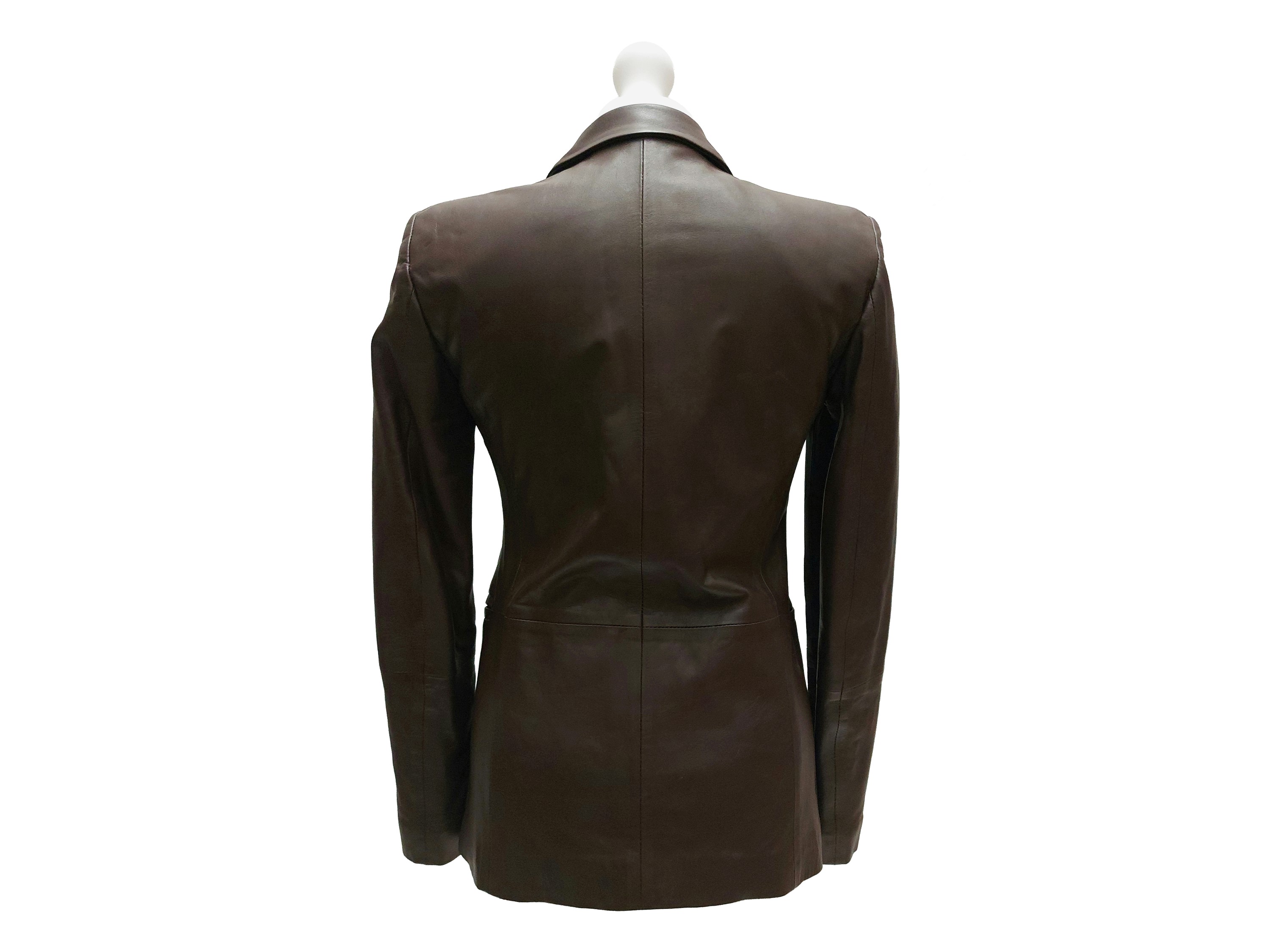 Trussardi - Tailleur Pantalone in Pelle Bordeaux