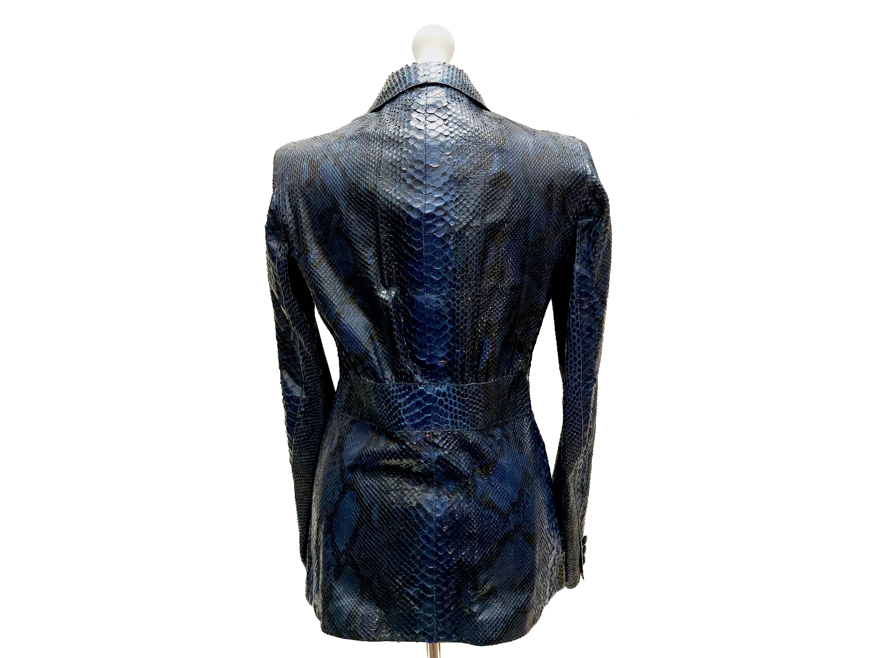Trussardi - Giacca in Pitone Blu Elettrico