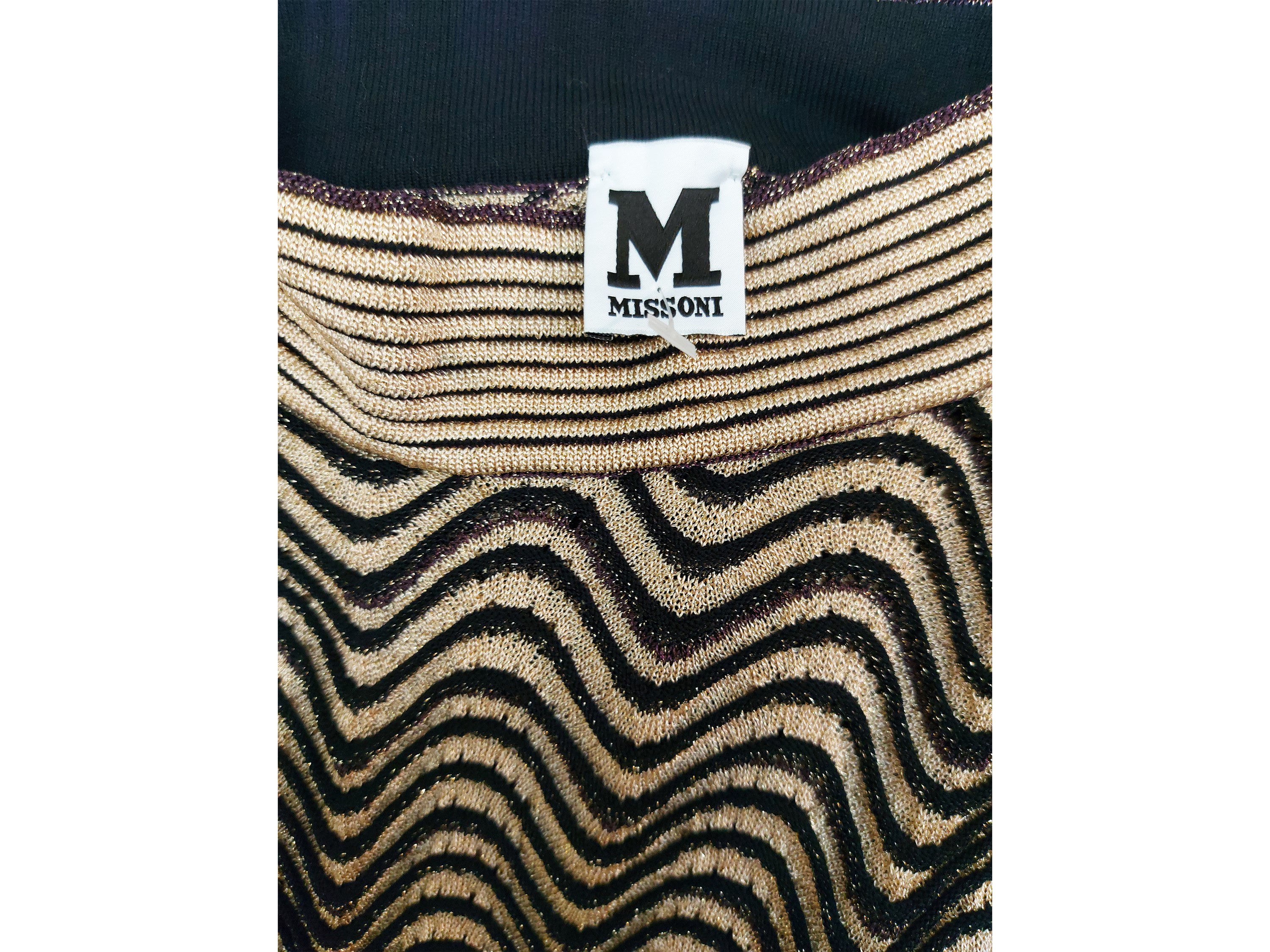 M Missoni - Abito Lungo in Maglia Traforata Lamé