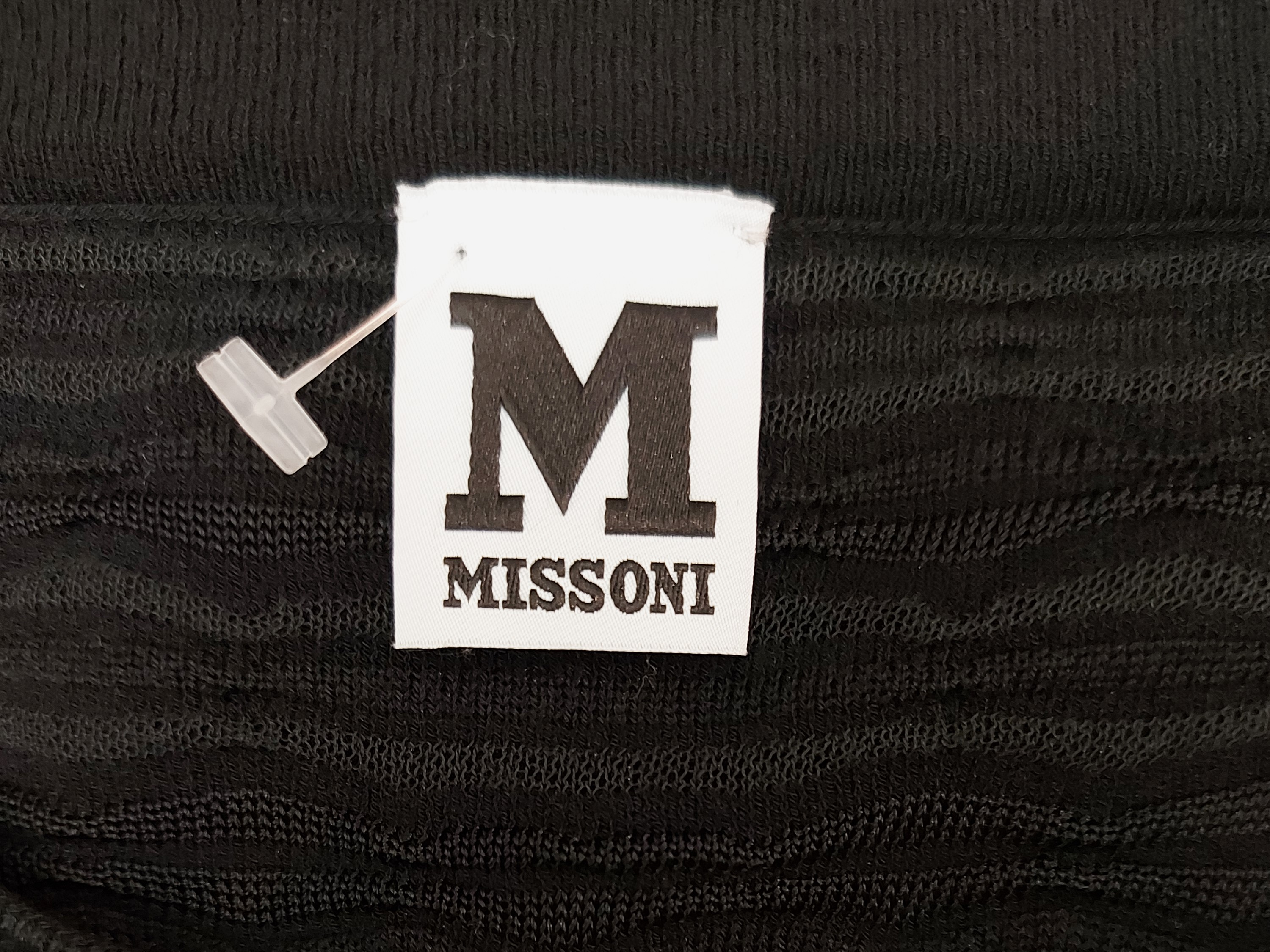 Missoni, Mini dress in maglia traforata nera