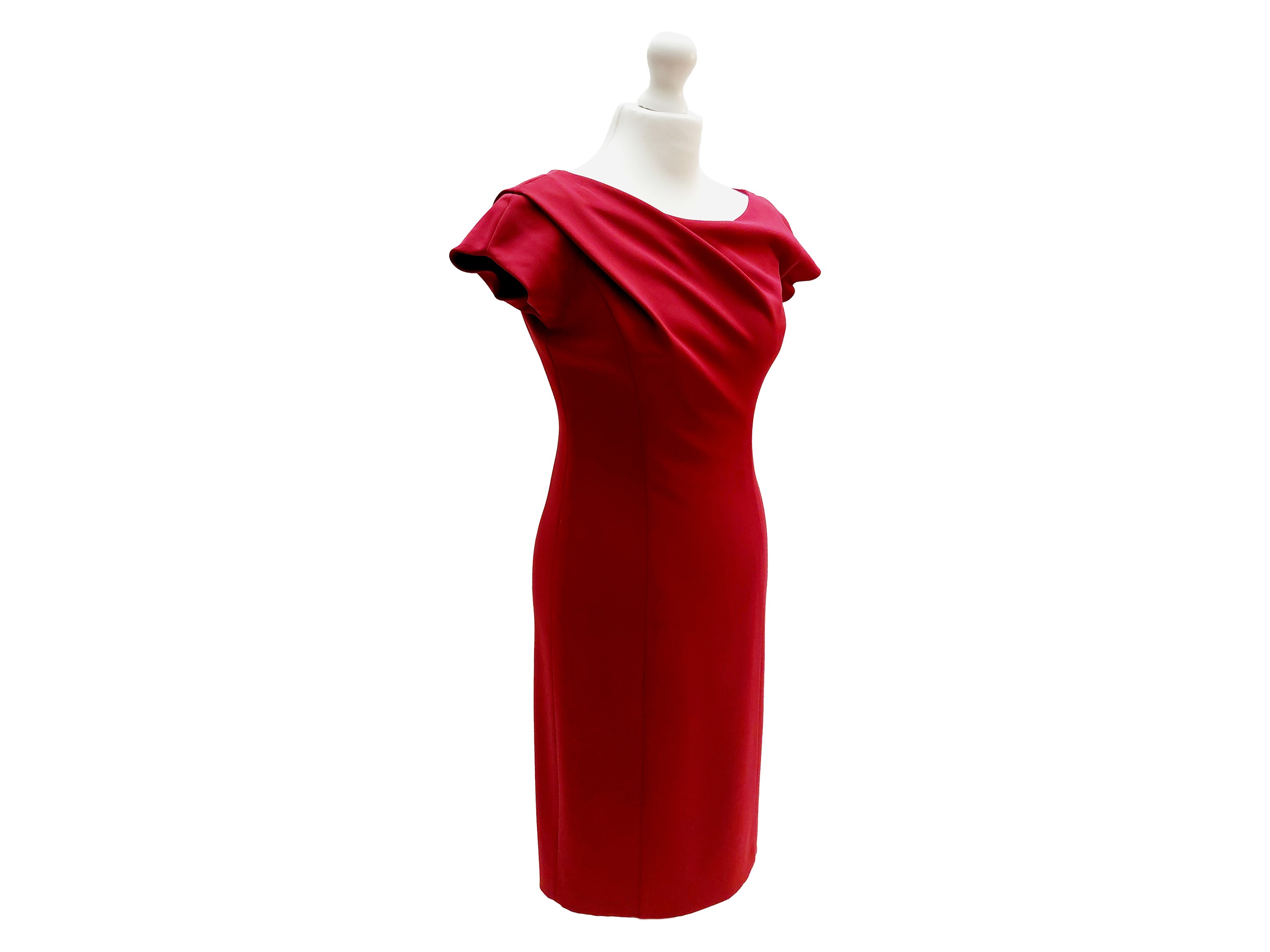 Moschino, Tubino in crepe color lampone