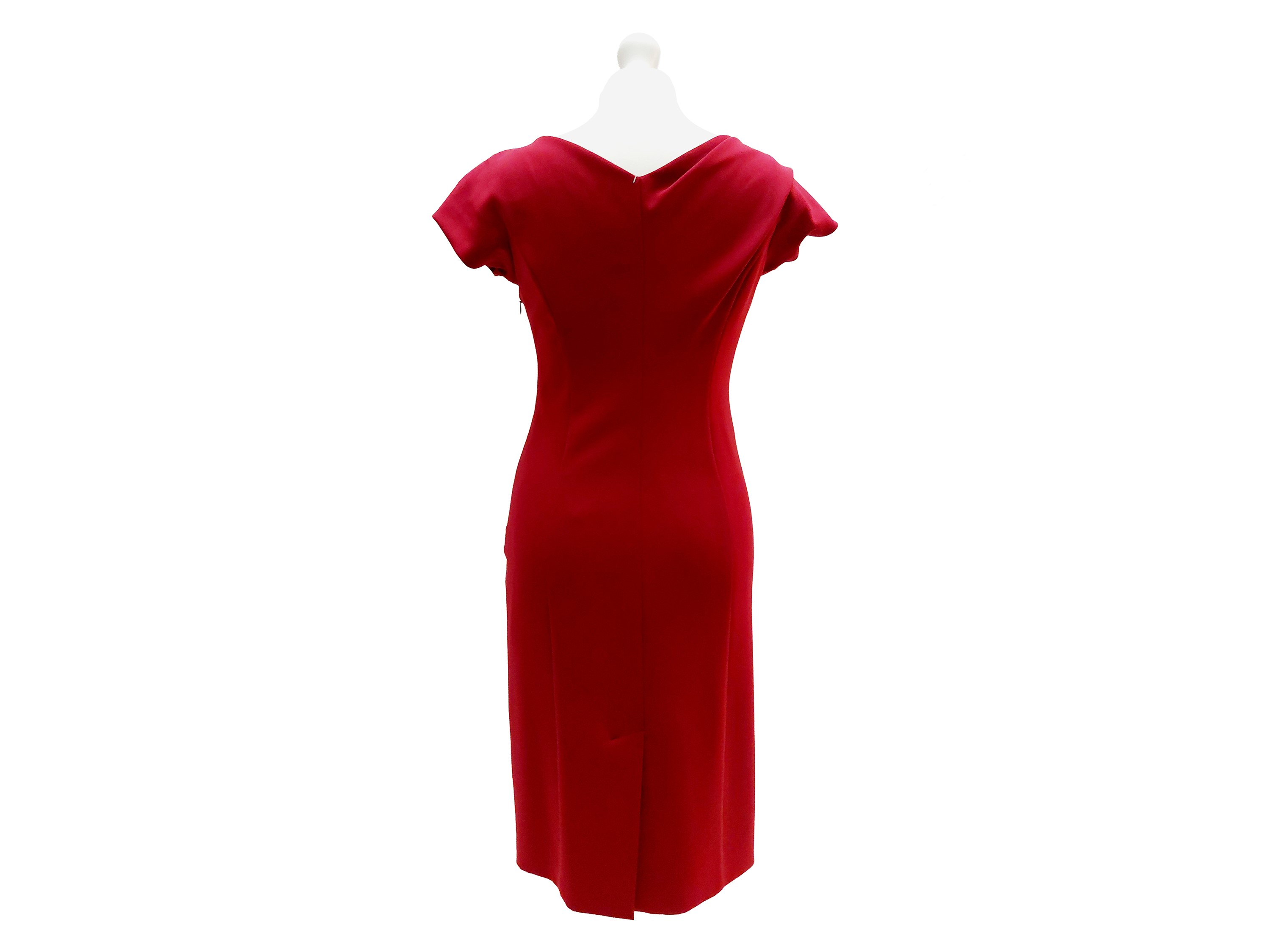Moschino, Tubino in crepe color lampone